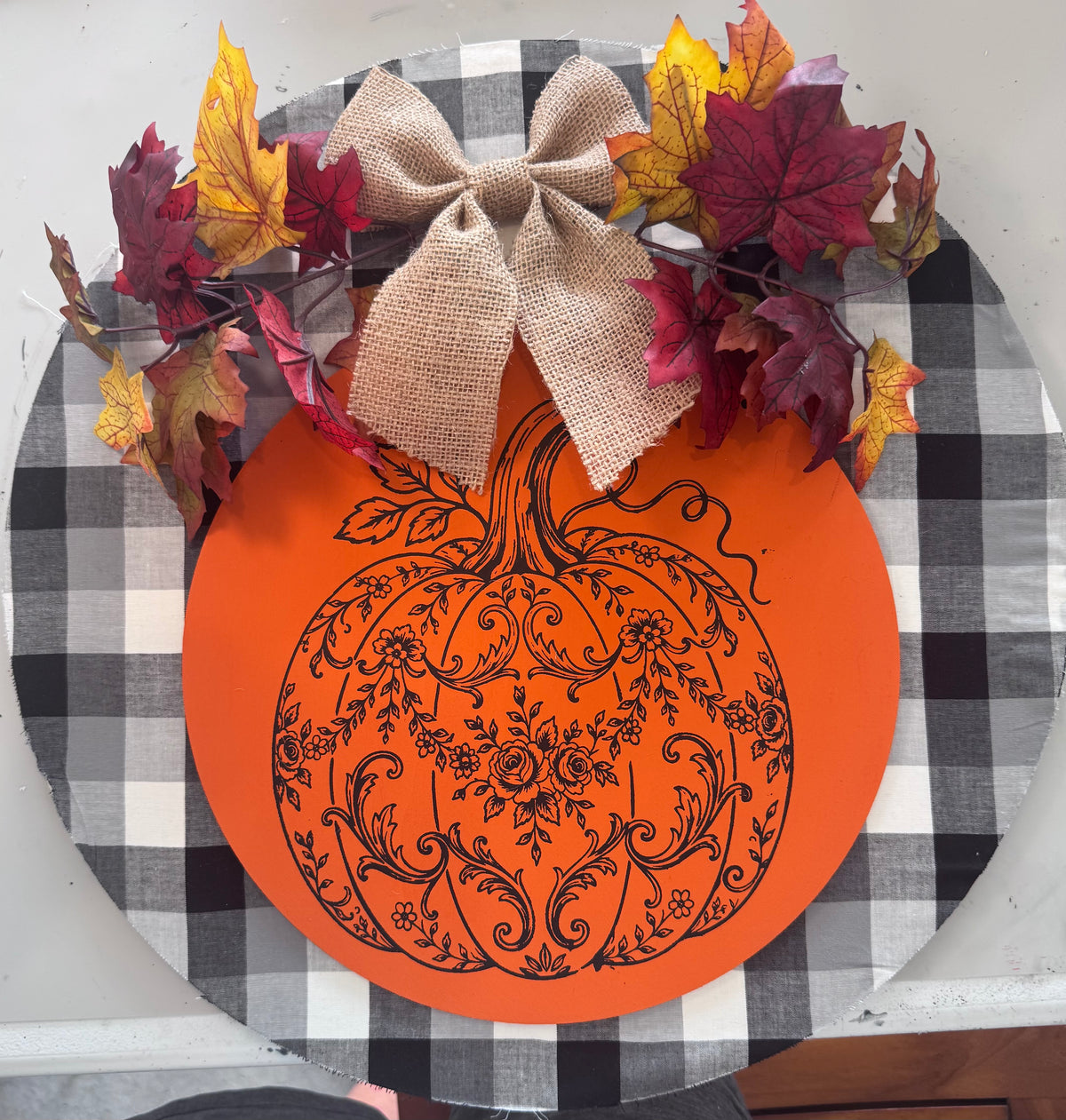 Pumpkin Door Hanger