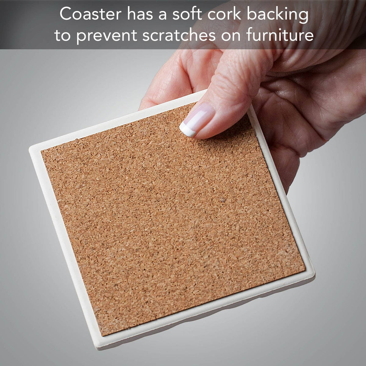 The Couch Single Absorbent Stone Tumbled Tile Coaster