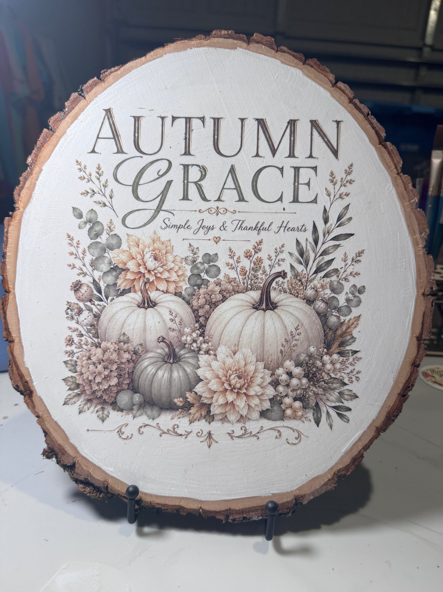 Autumn Grace Live Edge Decor
