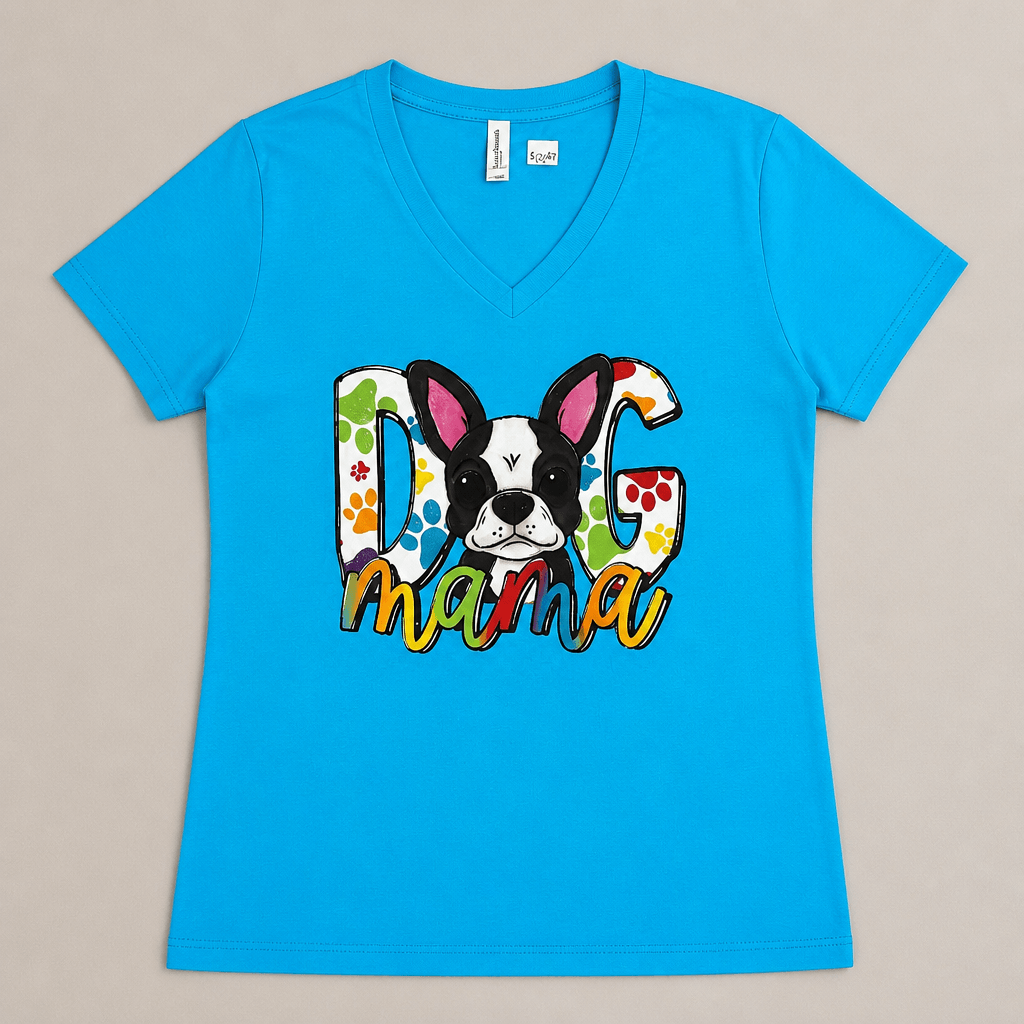 Boston Terrier V-Neck SS Tee