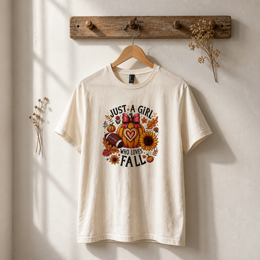 Just a Girl Who Loves Fall T-Shirt 🍂🎃🧡