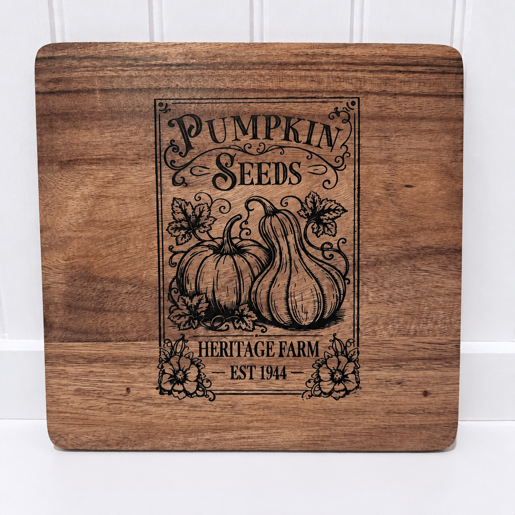 🎃 Rustic Pumpkin Seeds Fall Decorative Board