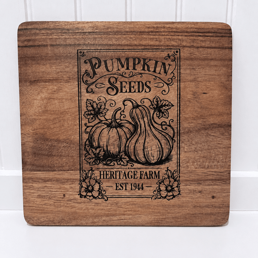 🎃 Rustic Pumpkin Seeds Fall Decorative Board