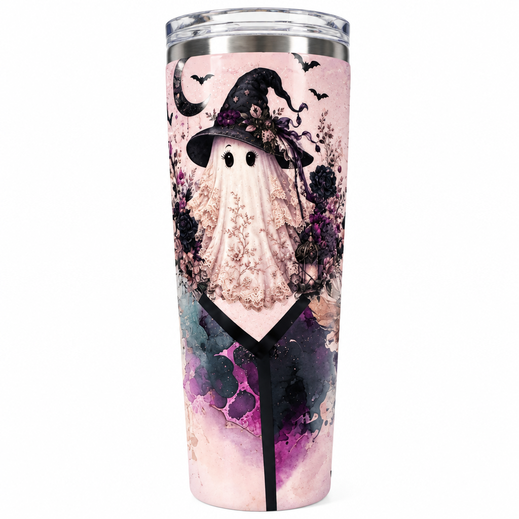 Pink Glitter & Floral 20oz Tumbler