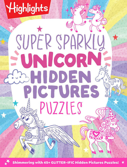 Super Sparkly Unicorn Hidden Pictures Puzzles