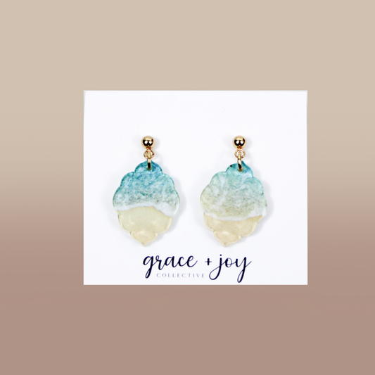 Beach Scalloped Dangle Earrings