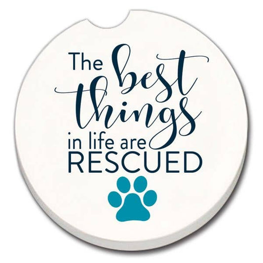 Rescued Absorbent Stone Car Coaster 1 Pk